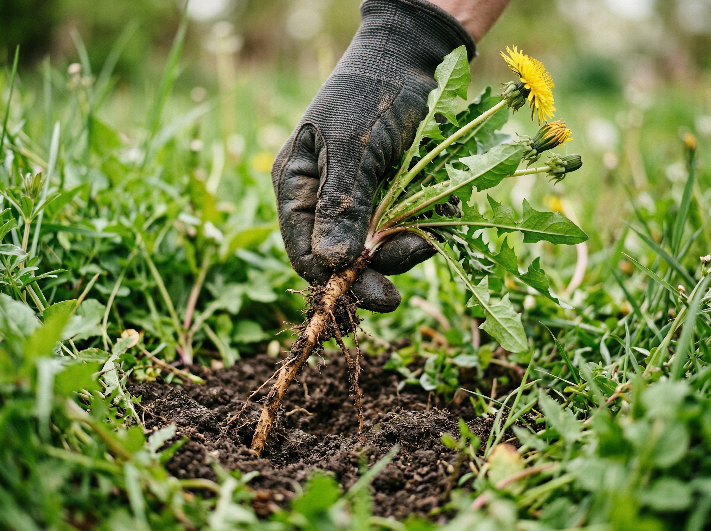 Healthy weed-free lawn with dense grass coverage