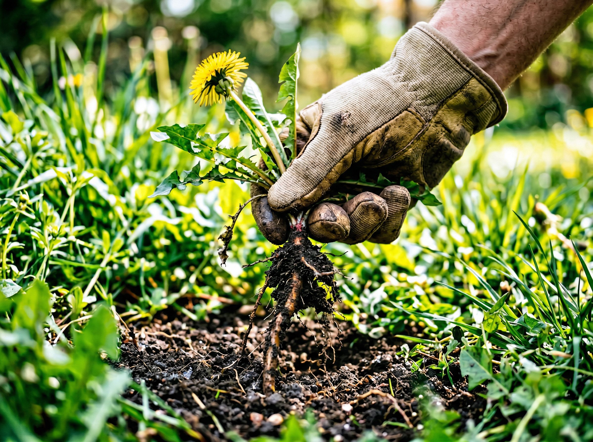 Healthy weed-free lawn with dense grass coverage