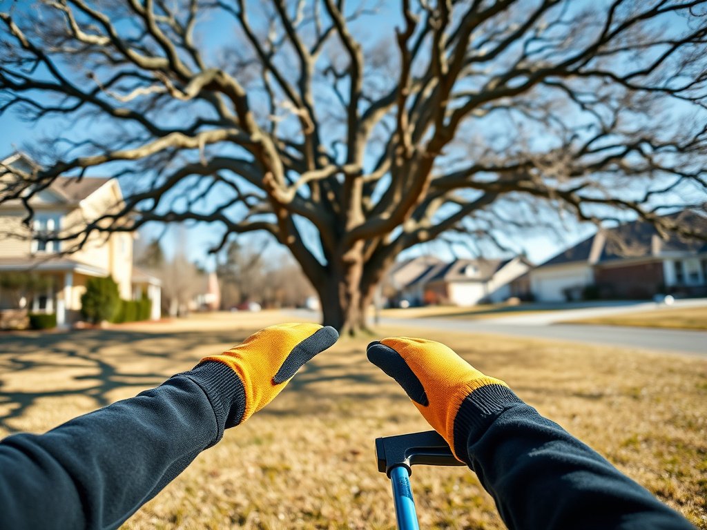 A lush green lawn in Texas with native grass varieties and healthy soil, demonstrating proper lawn maintenance techniques for